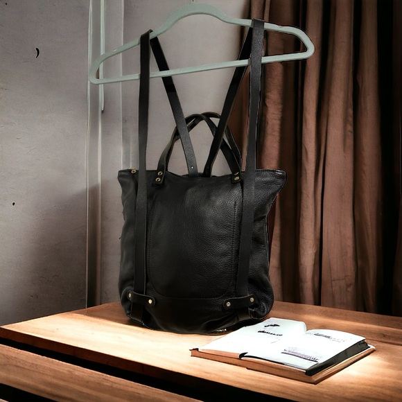 Convertible Backpack Leather / Convertible Tote
Bag / Leather Backpack Women / - Picture 2 of 5